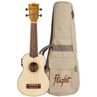 Flight Designer Series DUS320 CEQ SP/ZEB elektrisch-akoestische sopraan ukelele met gigbag