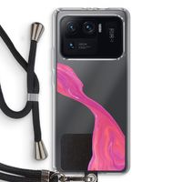 Paarse stroom: Xiaomi Mi 11 Ultra Transparant Hoesje met koord