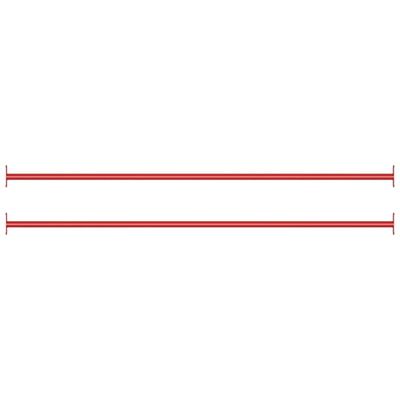 VidaXL Rekstokken 2 st 125 cm staal rood