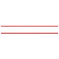 VidaXL Rekstokken 2 st 125 cm staal rood VidaXL Rekstokken 2 st 125 cm staal rood