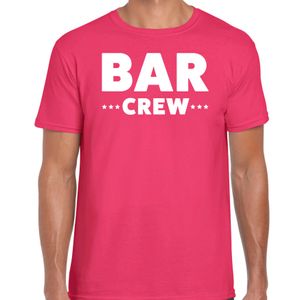 Bar Crew t-shirt voor heren - personeel/staff shirt - roze