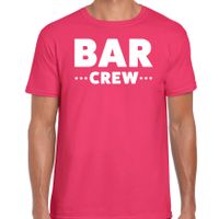 Bar Crew t-shirt voor heren - personeel/staff shirt - roze - thumbnail