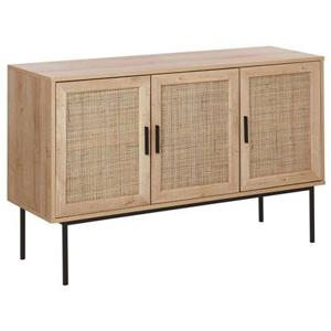 Beliani - PASCO - Sideboard 3 deuren - Lichte houtkleur - Vezelplaat