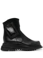 Julius bottines Engineer en cuir - Noir