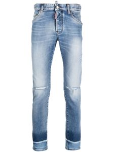 DSQUARED2 jean à effet délavé - Bleu