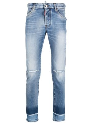 DSQUARED2 jean à effet délavé - Bleu