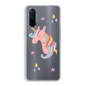 Roze eenhoorn: OnePlus Nord CE 5G Transparant Hoesje