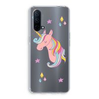 Roze eenhoorn: OnePlus Nord CE 5G Transparant Hoesje