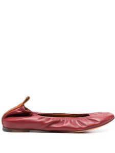 Lanvin leather ballerina shoes - Rouge