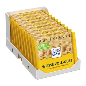 Ritter Sport - Wit Hele Hazelnoot - 10x 100g