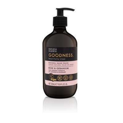 Hand wash goodness rose & geranium 500 Milliliter