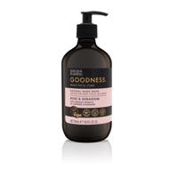 Hand wash goodness rose & geranium 500 Milliliter