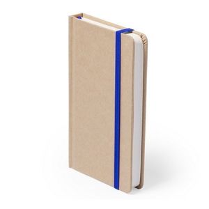 Luxe schriftje/notitieboekje blauw met elastiek A6 formaat   -