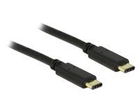 DeLOCK 2m, 2xUSB2.0-C 2m USB C USB C Zwart USB-kabel - thumbnail
