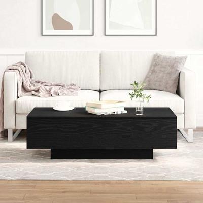 Salontafel Zwart eiken 100 x 49.5 x 31 cm Bewerkt hout