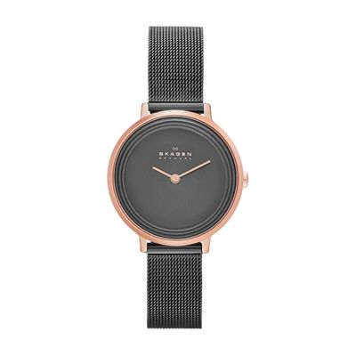 Horlogeband Skagen SKW2277 Mesh/Milanees Antracietgrijs 12mm