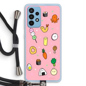 Happy bento friends: Samsung Galaxy A52 Transparant Hoesje met koord