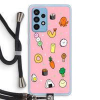 Happy bento friends: Samsung Galaxy A52 Transparant Hoesje met koord