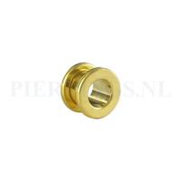 Tunnel goud kleur 10 mm 10 mm