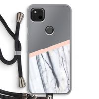 A touch of peach: Pixel 4a Transparant Hoesje met koord