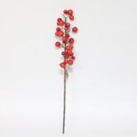 Kunsttak met appeltjes L66cm Rood
