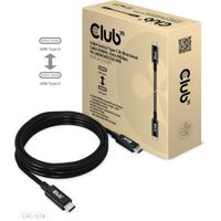 CLUB3D USB4 Gen3x2 Type-C Bi-Directional Cable 8K60Hz, Data 40Gbps, PD 240W(48V/5A) EPR M/M 2m / 6.56ft - thumbnail