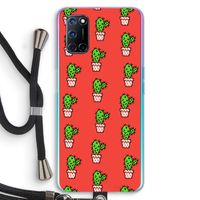 Mini cactus: Oppo A92 Transparant Hoesje met koord