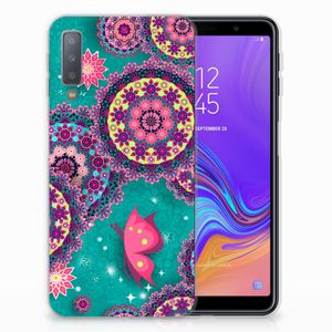 Samsung Galaxy A7 (2018) Hoesje maken Cirkels en Vlinders