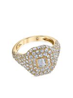 SHAY bague Baguette en or 18ct pavée de diamants