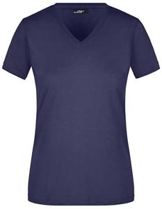 James & Nicholson JN972 Ladies´ Slim Fit V-T - Navy - XXL