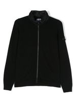 Stone Island Junior cardigan zippé à motif Compass signature - Noir - thumbnail