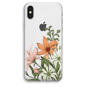 Floral bouquet: iPhone XS Max Transparant Hoesje