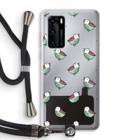 Vogeltjes: Huawei P40 Transparant Hoesje met koord
