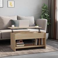 Salontafel 102x50x52,5 cm bewerkt hout sonoma eikenkleurig