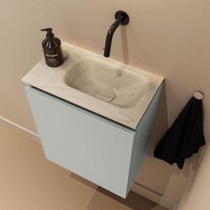 Toiletmeubel Mondiaz Ture Dlux | 40 cm | Meubelkleur Greey | Eden wastafel Ostra Rechts | Zonder kraangat