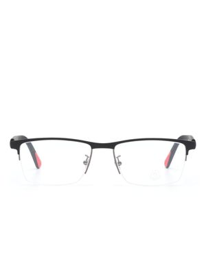 Moncler Eyewear lunettes de vue rectangulaires à plaque logo - Noir