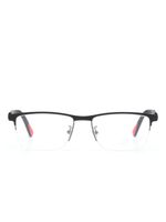 Moncler Eyewear lunettes de vue rectangulaires à plaque logo - Noir