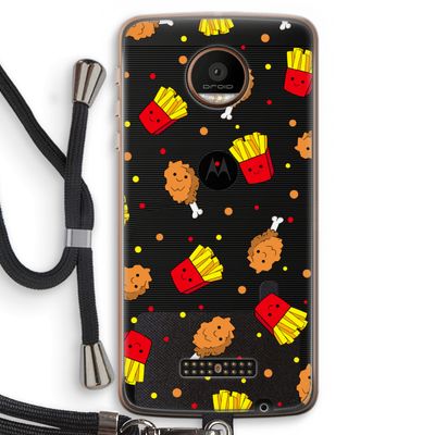 Chicken 'n Fries: Motorola Moto Z Force Transparant Hoesje met koord