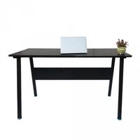 Computertafel bureau Stoer - industrieel modern - 130 cm breed - zwart frame en tafelblad