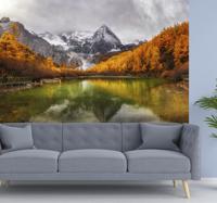 Meer en rotsen landschap fotobehang