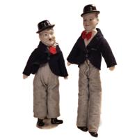 Laurel & Hardy Poppen - Porselein - Origineel - Set Van 2