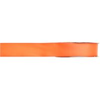 Hobby/decoratie satijnen lint - oranje - 1 cm x 25 meter - cadeauverpakking - polyester