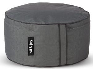 Poef 'Capri' Anthracite - Zwart - Weerbestendig - Sit&Joy