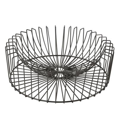 Cosy & Trendy Fruitmand - metaal - zwart - rond - 33 cm - fruitschaal
