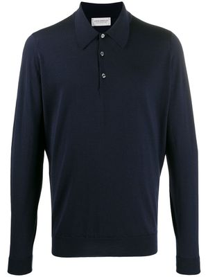 John Smedley polo en maille - Bleu