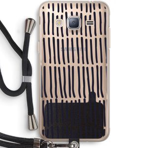 Moroccan stripes: Samsung Galaxy J3 (2016) Transparant Hoesje met koord