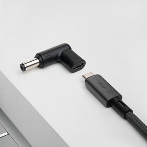 Akyga AK-ND-C02 tussenstuk voor kabels USB-C 5.5 x 2.1 mm Zwart