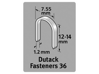 Dutack Niet serie 36 Cnk 12mm blister/1000 st. - 5011010