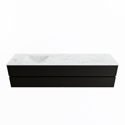 MONDIAZ VICA-DLUX 200cm badmeubel onderkast Urban 4 lades. Inbouw wastafel CLOUD links zonder kraangat, kleur Opalo.