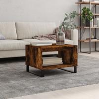 Salontafel 60x50x40 cm bewerkt hout gerookt eikenkleurig